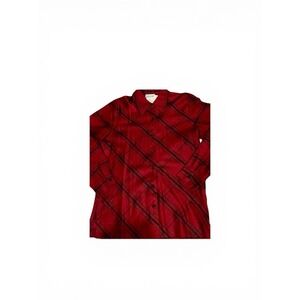 Coldwater Creek Women's Size M 100% Silk Plaid Red Blouse New with Tags